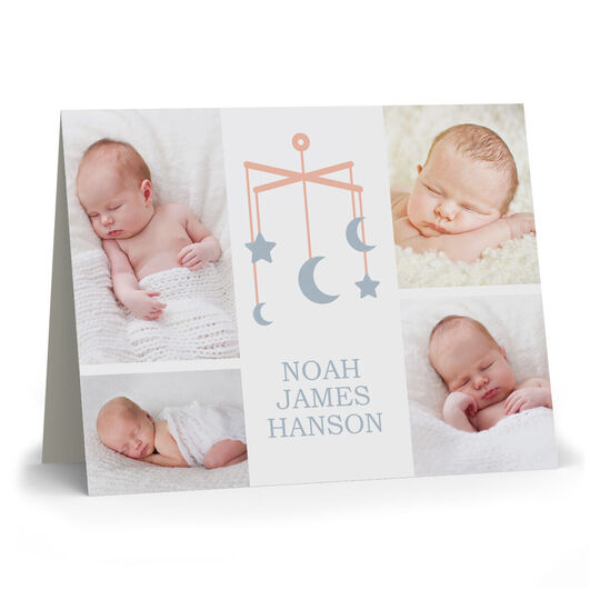 Baby Mobile Folded Photo Note Cards